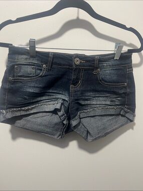 BONGO Dark Blue Cuffed Denim Shorts